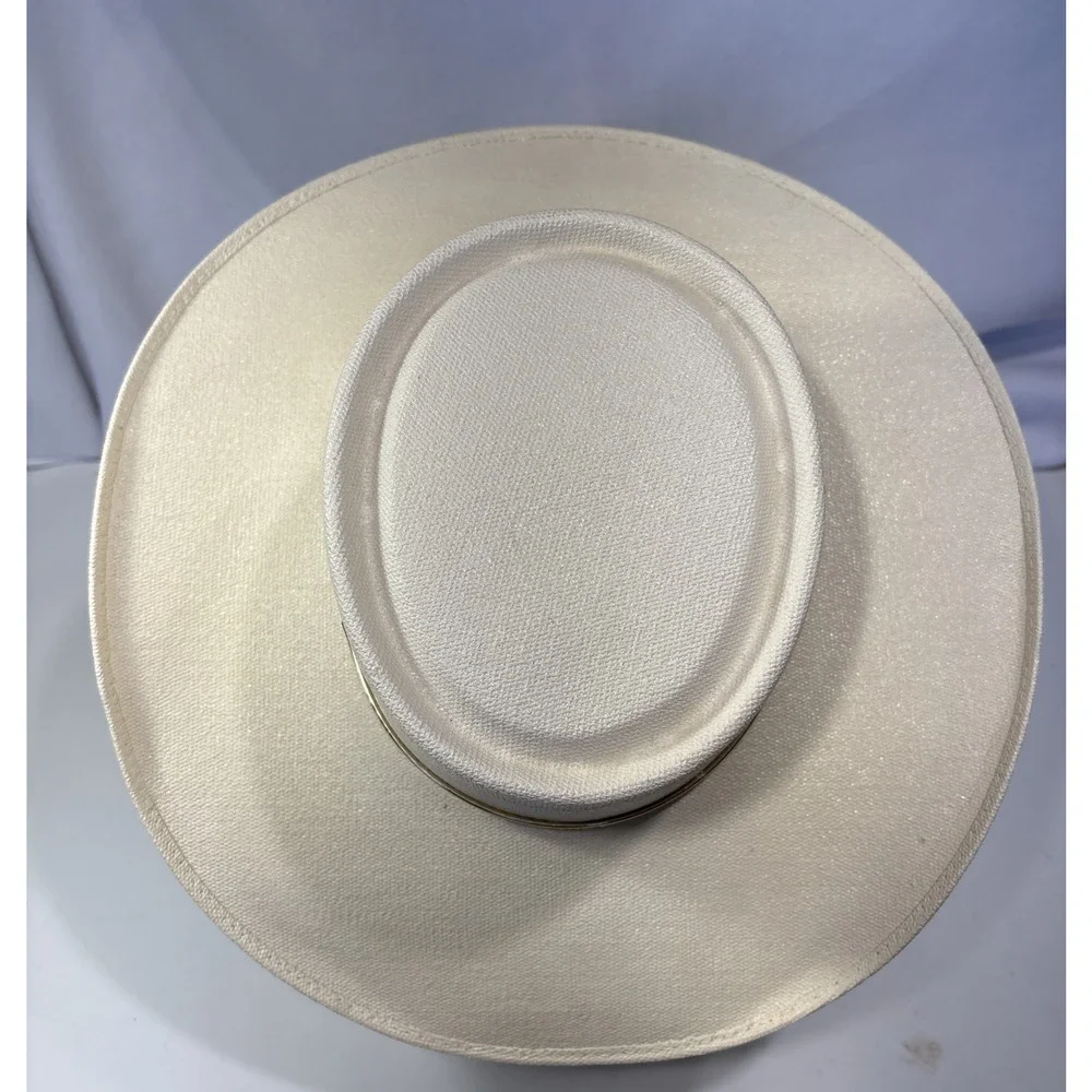 Extra Fino Rocha Hats Ivory Color Coated Straw Cowboy Cowgirl Hat Size 6 3/4